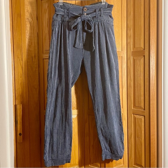 Free People Blue Rumours Yarn Dye Pants Size 0 - Picture 6 of 7